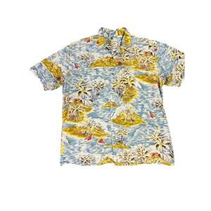 The Territory Ahead Men’s Retro Hawaiian‎ Camp Shirt XL, Cotton Island Sailboats